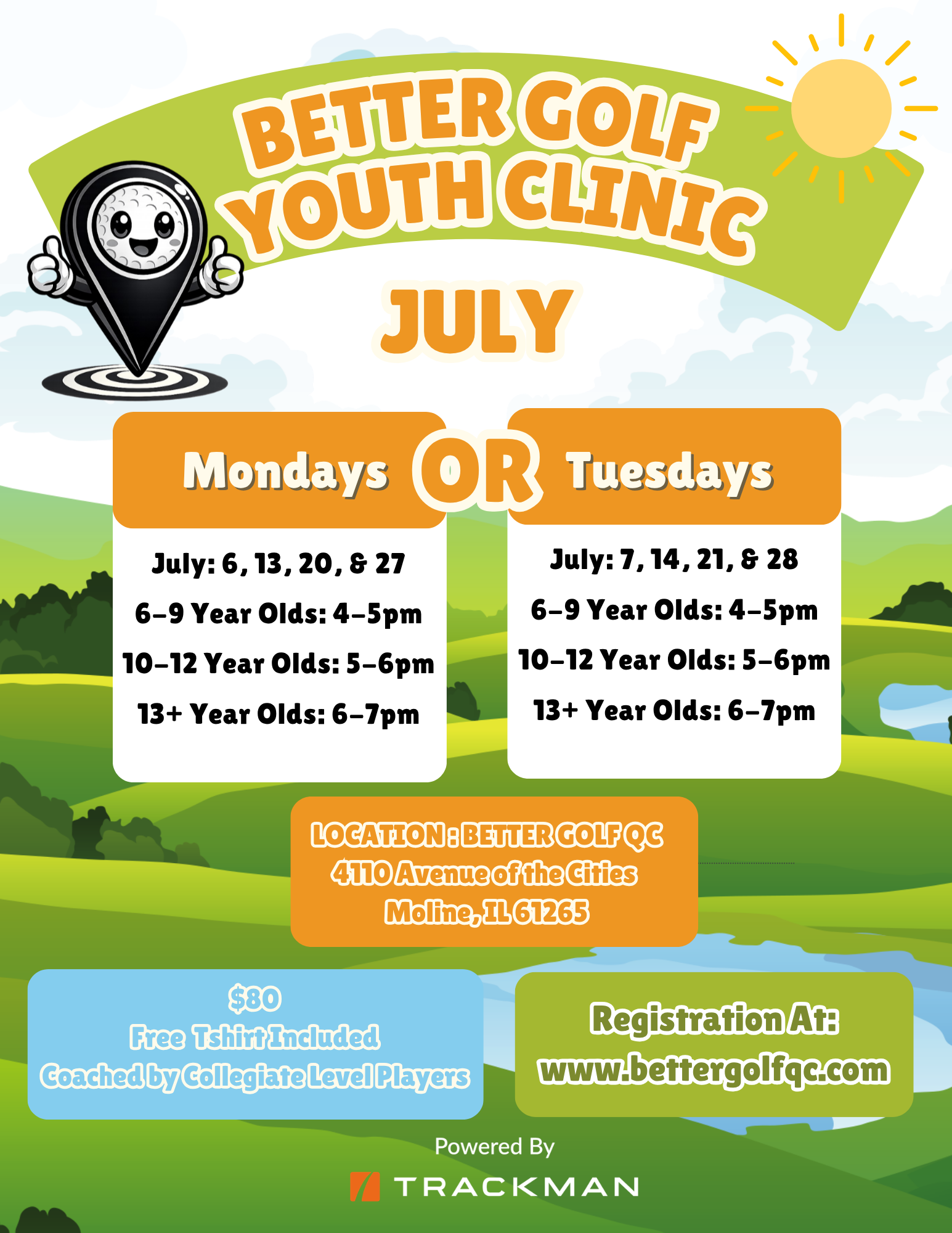 Better Golf Youth Clinic July flyer